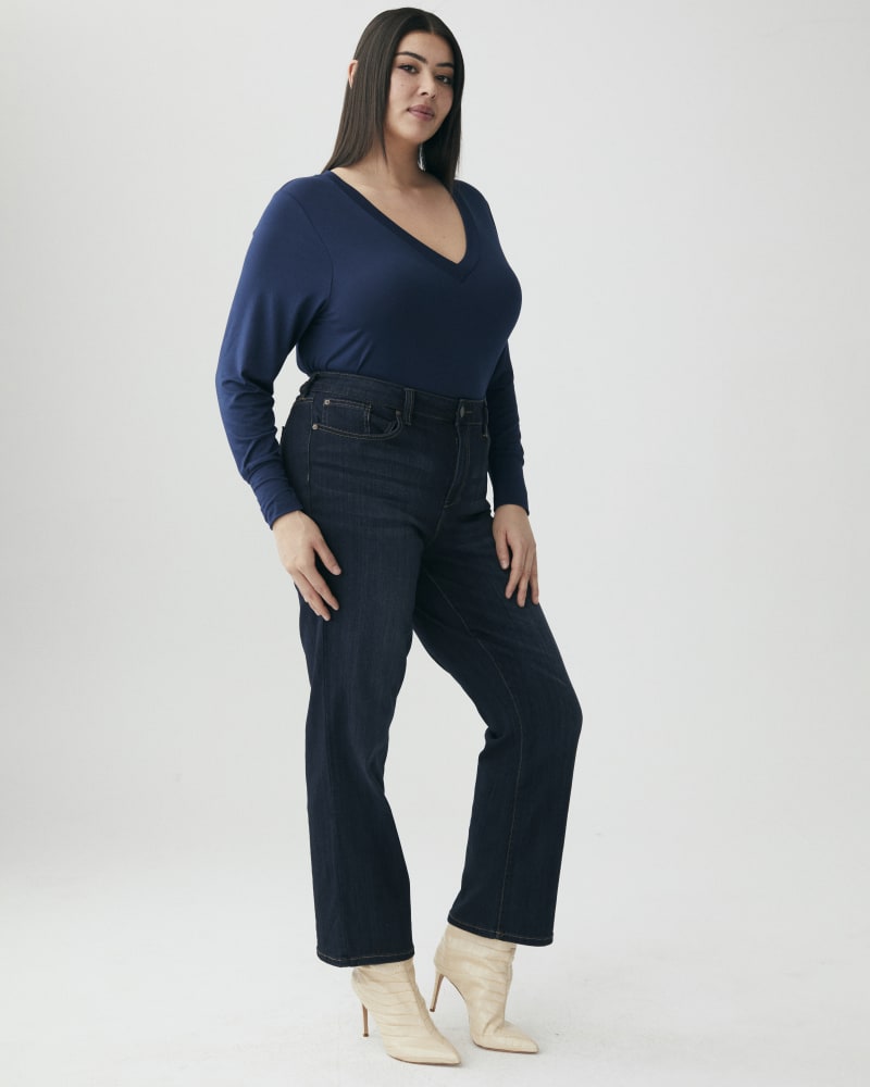 Riverside Plus Size Straight-Leg Jeans | Dark Wash